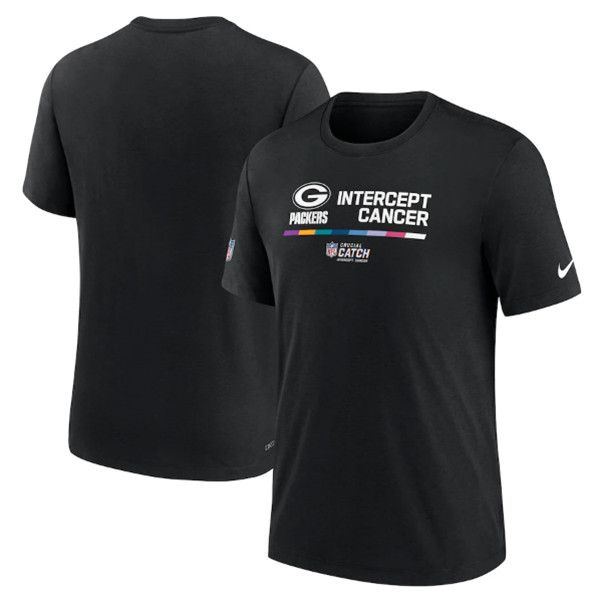 Men's Green Bay Packers Black 2022 Crucial Catch Performance T-Shirt